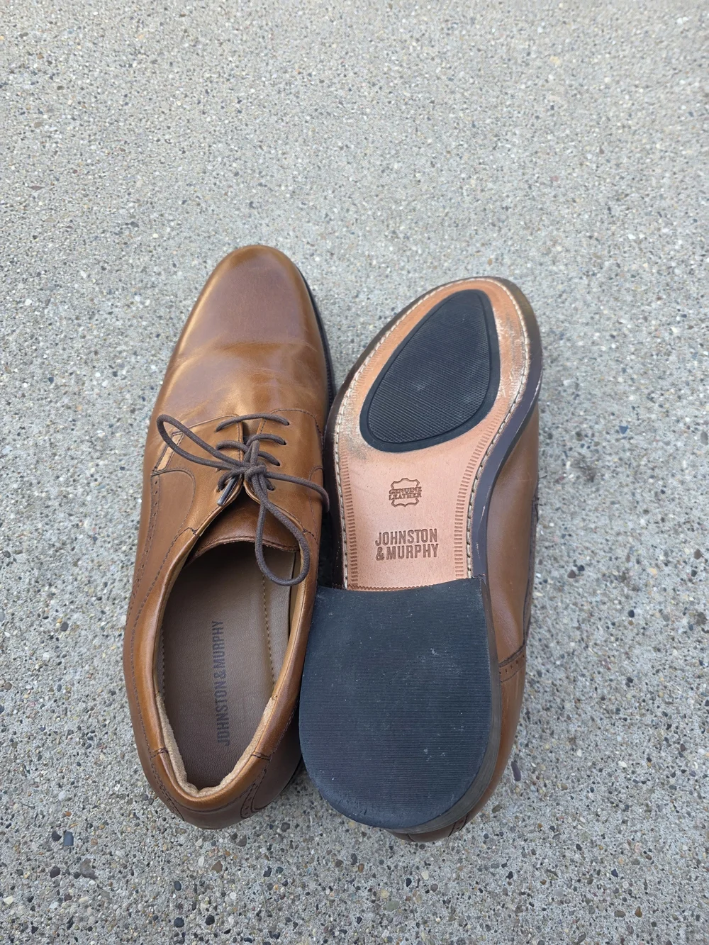 Johnson & Murphy  Brown Leather Dress Oxfords Men Size 13